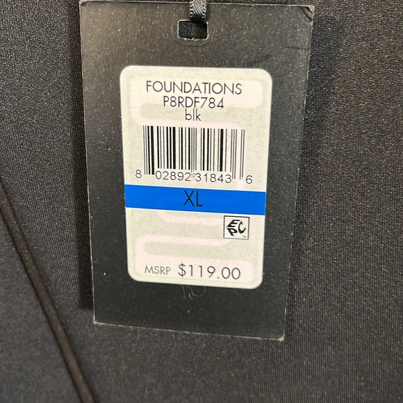 DKNY scuba dress with leather trim, leather type trim - Picture 2 of 6